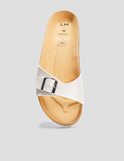 Mules blanc femme