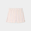 Short taille élastiquée gaze de coton ecru femme
