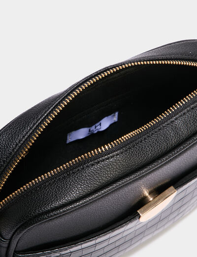 Sac avec 2 bandouli&egrave;res noir femme