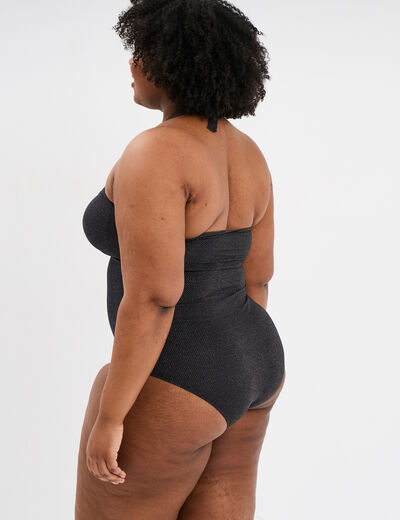 Maillot de bain une pièce balconnet noir femme grande taille