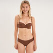Shorty microfibre sans coutures marron femme