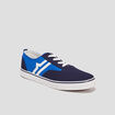 Tennis en toile à lacets bleu homme
