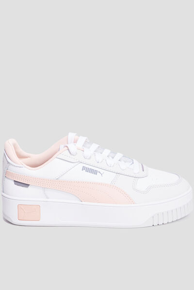 Tennis basses en cuir Puma Carina Street rose femme