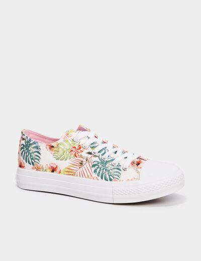 Tennis basses en toile à lacets Creeks multicolore femme