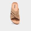 Mules brides crois&eacute;es sable homme
