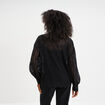 Chemise dentelle manches longues noir femme