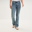 Jean flare taille basse denim dirty femme