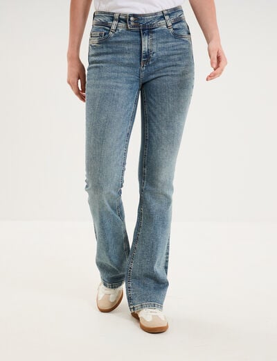 Jean flare taille basse denim dirty femme