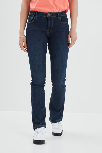 Jeans bootcut taille normale denim brut femme