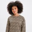 Sweat col rond manches longues sable femme