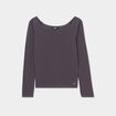 T-shirt encolure bateau Liberto gris foncé femme