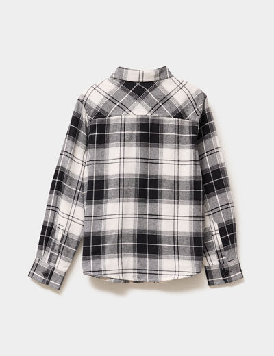 Chemise manches longues 1 poche coton blanc garçon
