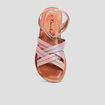 Sandales en cuir Creeks rose fille