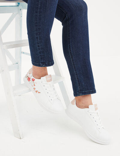Tennis basses à lacets Creeks blanc femme