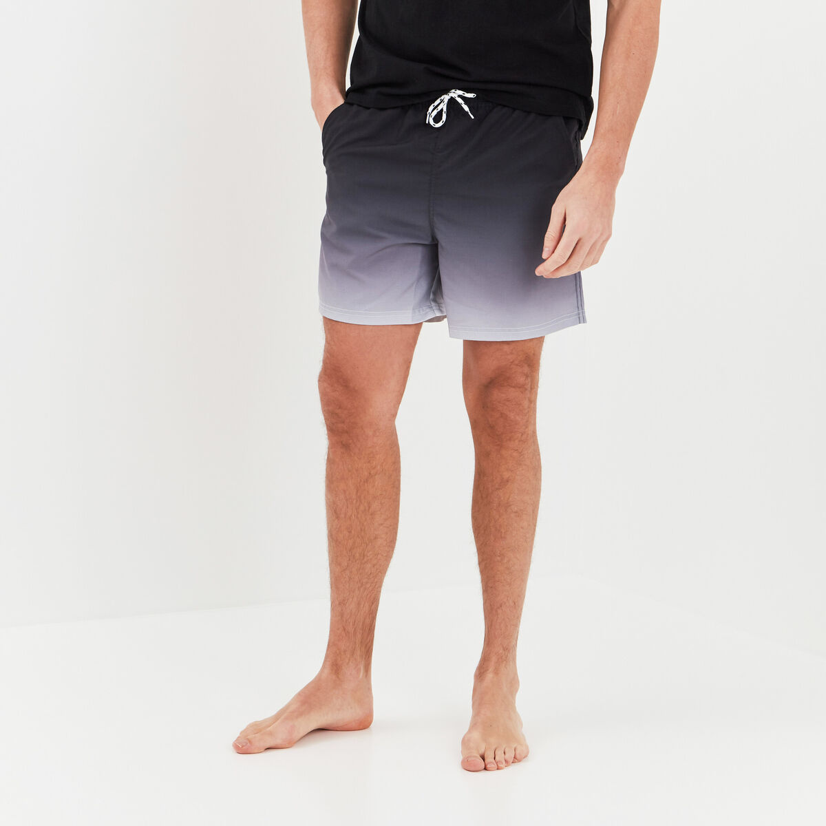Short de bain à coulisse noir homme
