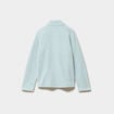 Sweat polaire col camionneur bleu gris fille