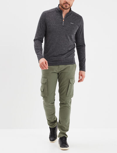 Pantalon Convertible REI Homme Taille M – Nylon Kaki, Ceinturé, Poches Cargo, Randonnée