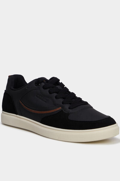 Baskets &agrave; lacets noir homme