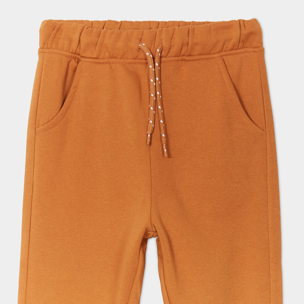 Pantalon de jogging taille élastiquée marron cognac garçon