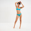 Tanga en dentelle bleu femme