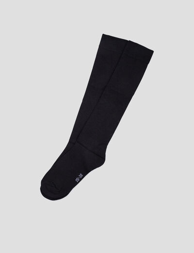 Lot de 2 mi-bas opaques noir femme