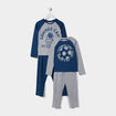 Lot 2 ensembles pyjamas 2 pièces gris garçon