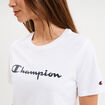 T-shirt manches courtes coton Champion blanc femme