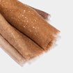 Foulard à paillettes camel femme