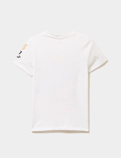 T-shirt manches courtes coton Naruto blanc garçon