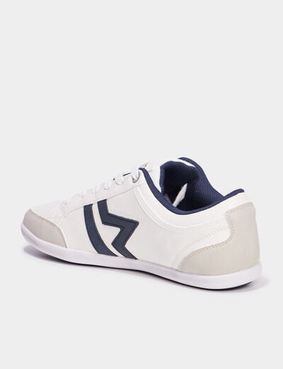 Tennis basses à lacets blanc homme