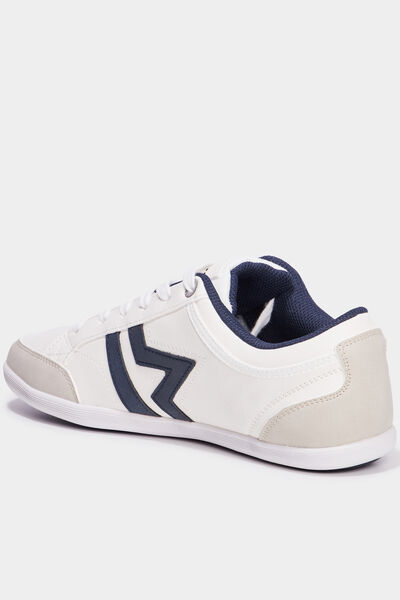 Tennis basses &agrave; lacets blanc homme