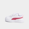 Tennis basses à scratchs Puma Carina blanc bébé fille