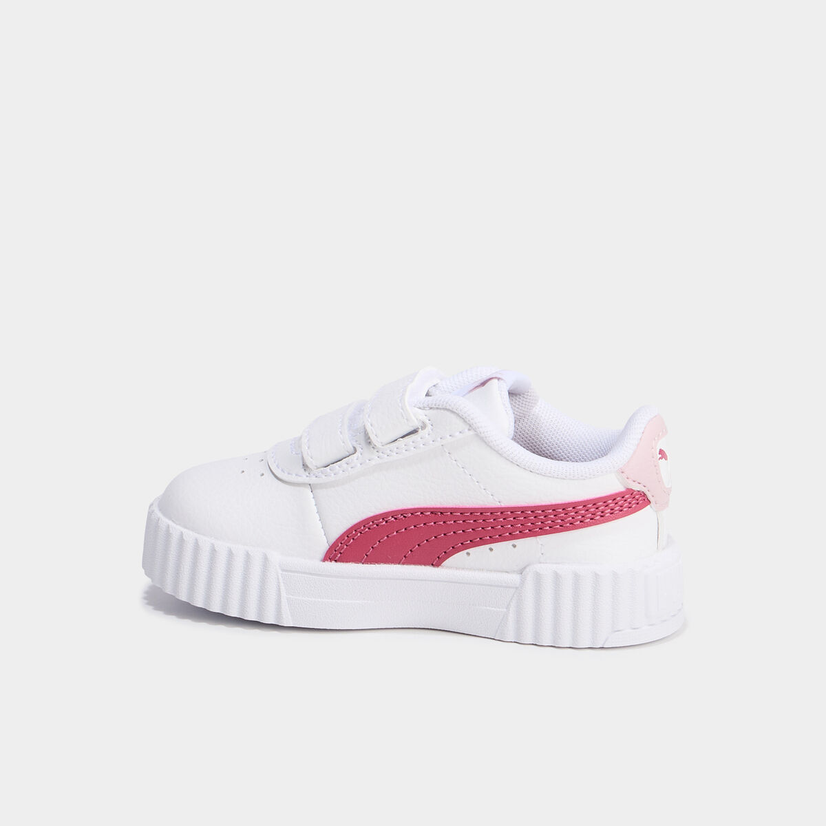 Tennis basses à scratchs Puma Carina blanc bébé fille