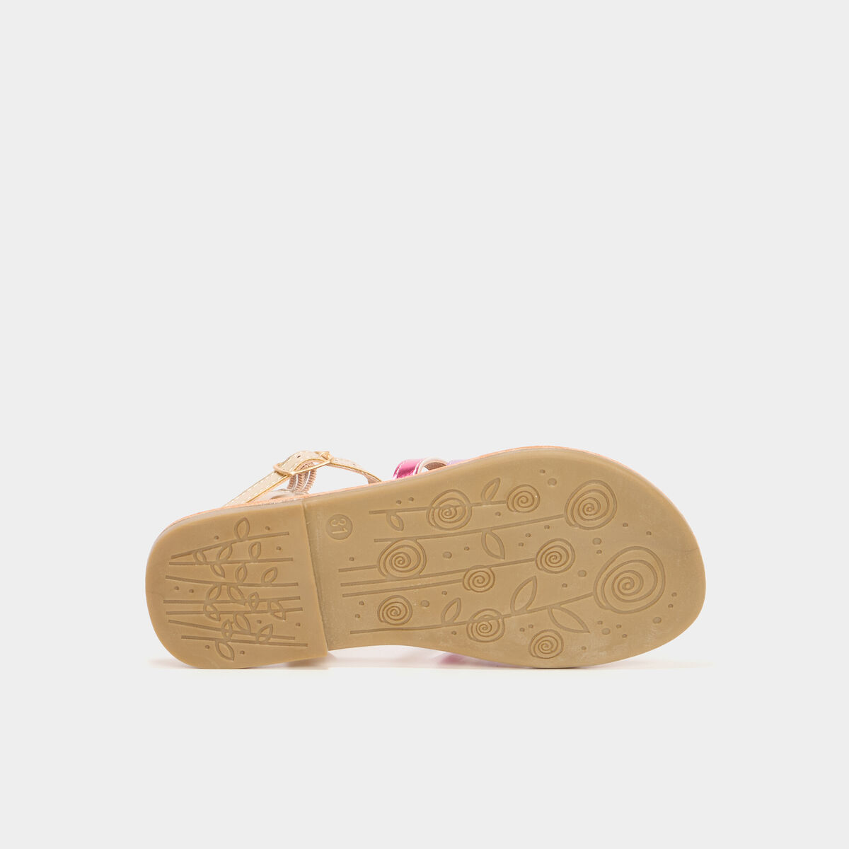 Sandales plates avec brides multicolore fille