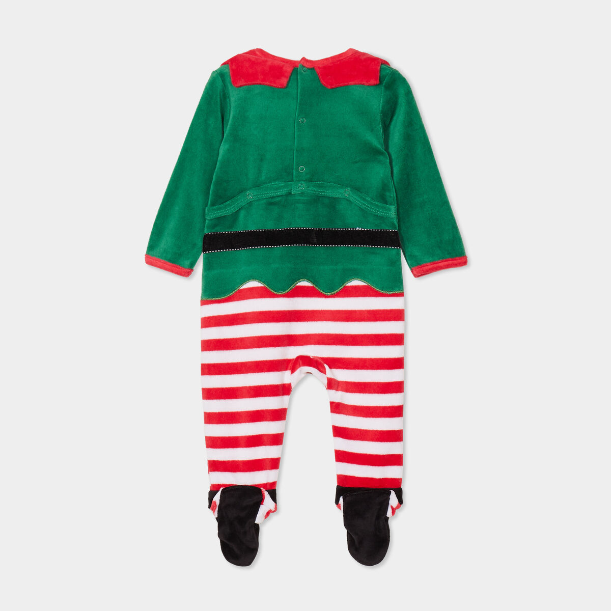 Ensemble No&euml;l dors-bien boutonn&eacute; bonnet vert b&eacute;b&eacute;