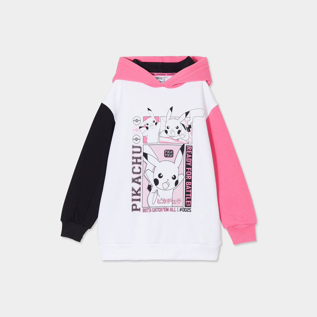 Sweatshirt à capuche zippé imprimé Pikachu pour enfants - FINDPITAYA