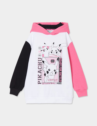 Sweat à capuche hoodie Pokémon Pikachu multicolore fille