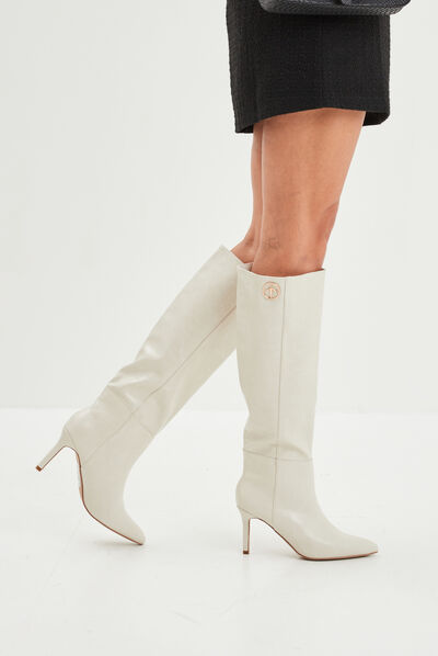 Bottes vernies croco Mosquitos blanc femme