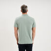 Polo textur&eacute; manches courtes coton vert pastel homme