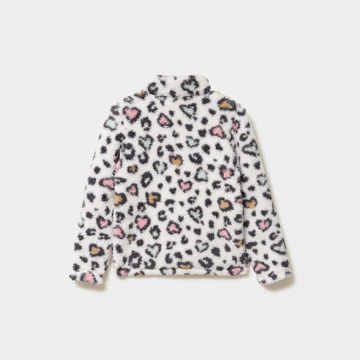 Veste zippée effet polaire multicolore fille