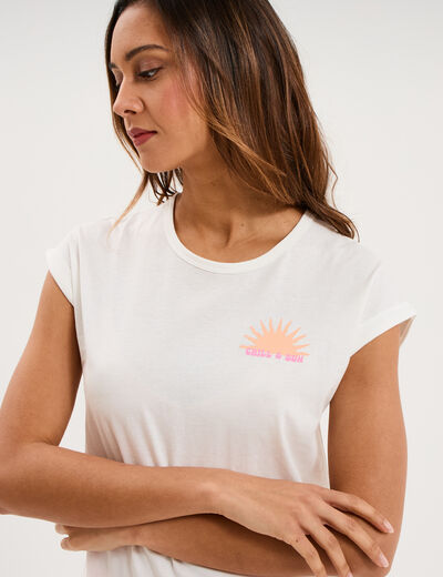 Ensemble pyjama short et t-shirt rose femme