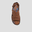 Sandales en cuir Trappeur marron homme