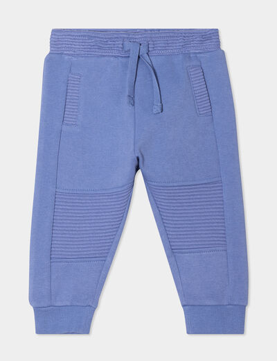 Pantalon de jogging taille élastiquée bleu lavande bébé garçon