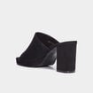 Mules à talons noir femme