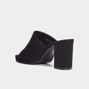 Mules à talons noir femme
