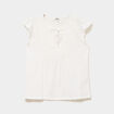 T-shirt avec broderie coton ecru femme