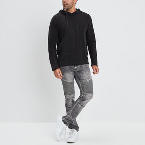 Pull à capuche Liberto gris foncé homme