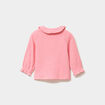 Blouse col claudine gaze de coton rose b&eacute;b&eacute; fille