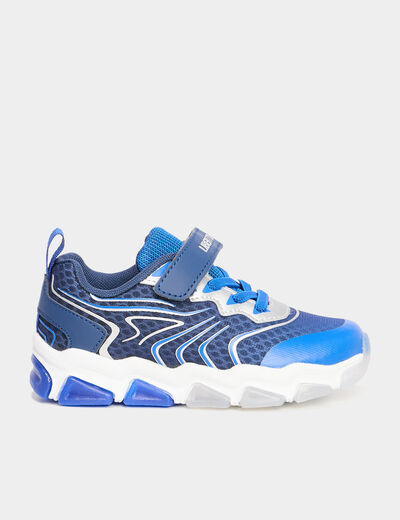 Baskets running semelles lumineuses bleu garçon