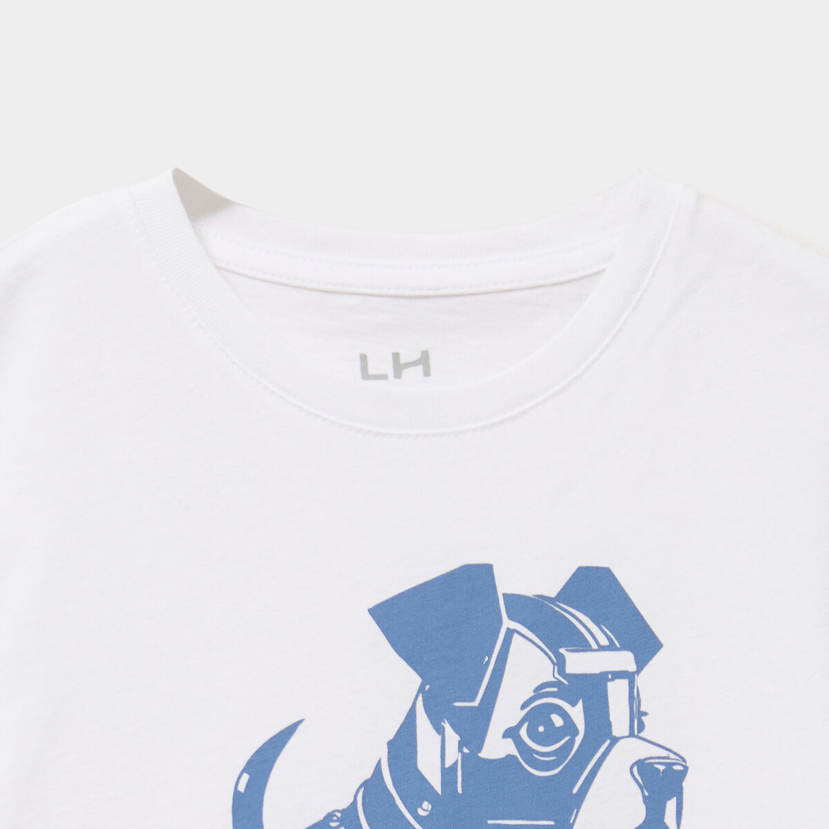 T-shirt col rond manches courtes coton blanc gar&ccedil;on